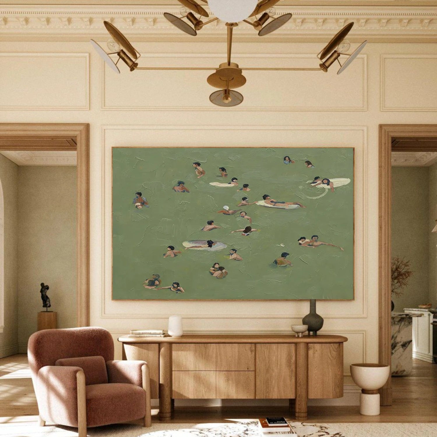 Swimming Sport Canvas Painting #PB086