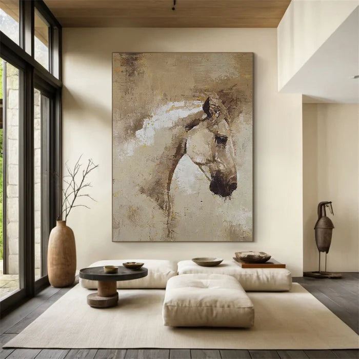Abstract Animal Horse Canvas Art #DW027