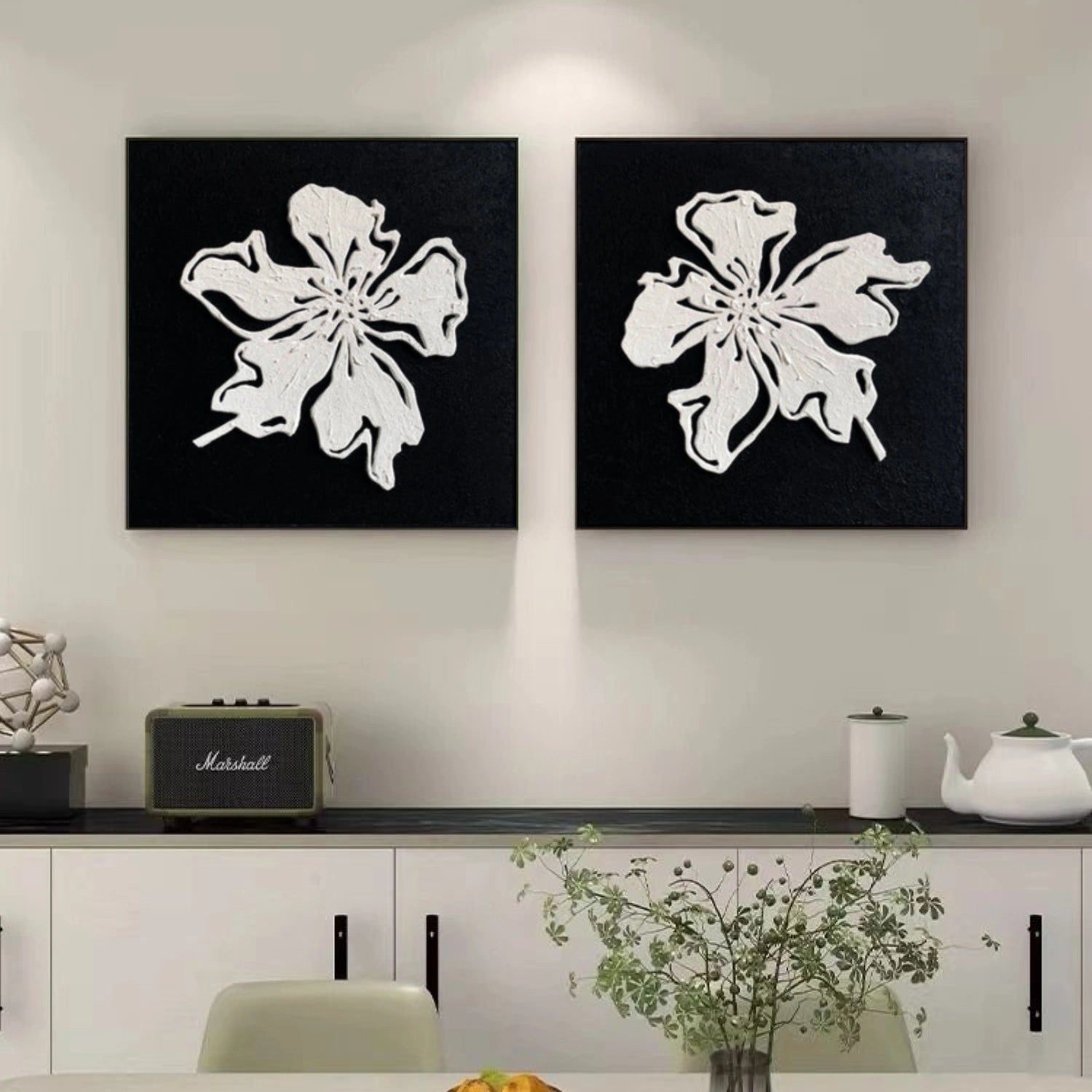 Abstract Flower And Tree Canvas Art Set of 2 #MF193