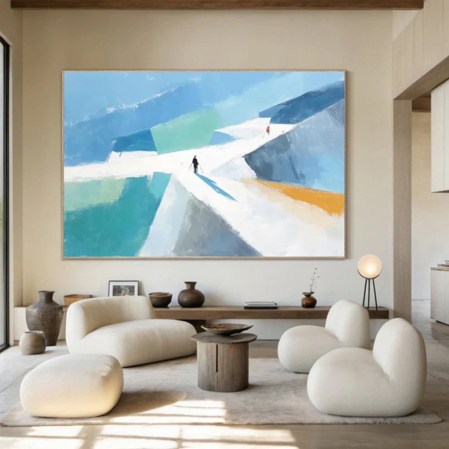 Climbing Sport Textured Canvas Painting #PB063