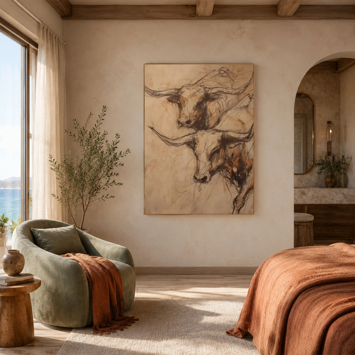 Abstract Animal Canvas Art #DW164