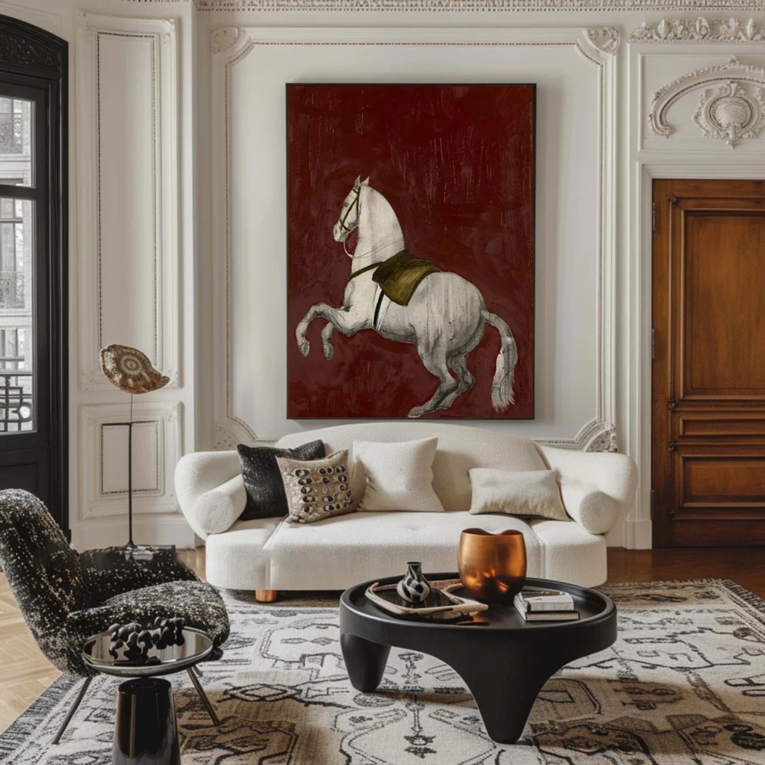 Abstract Animal Horse Canvas Art #DW081