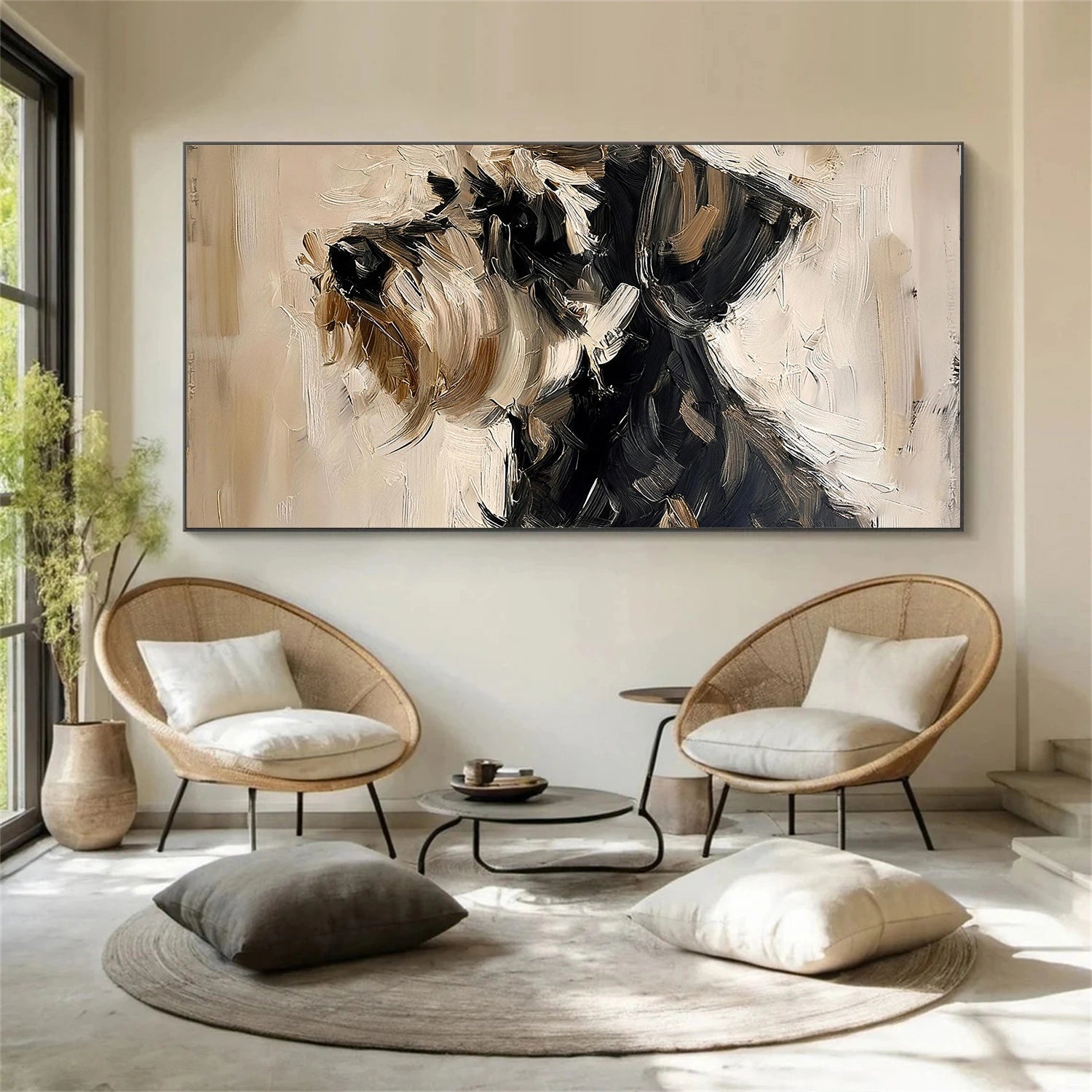 Abstract Animal Dog Canvas Art #DW135