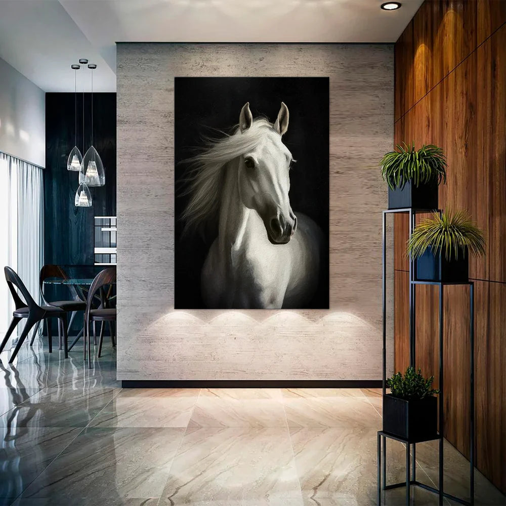 Abstract Animal Horse Canvas Art #DW068