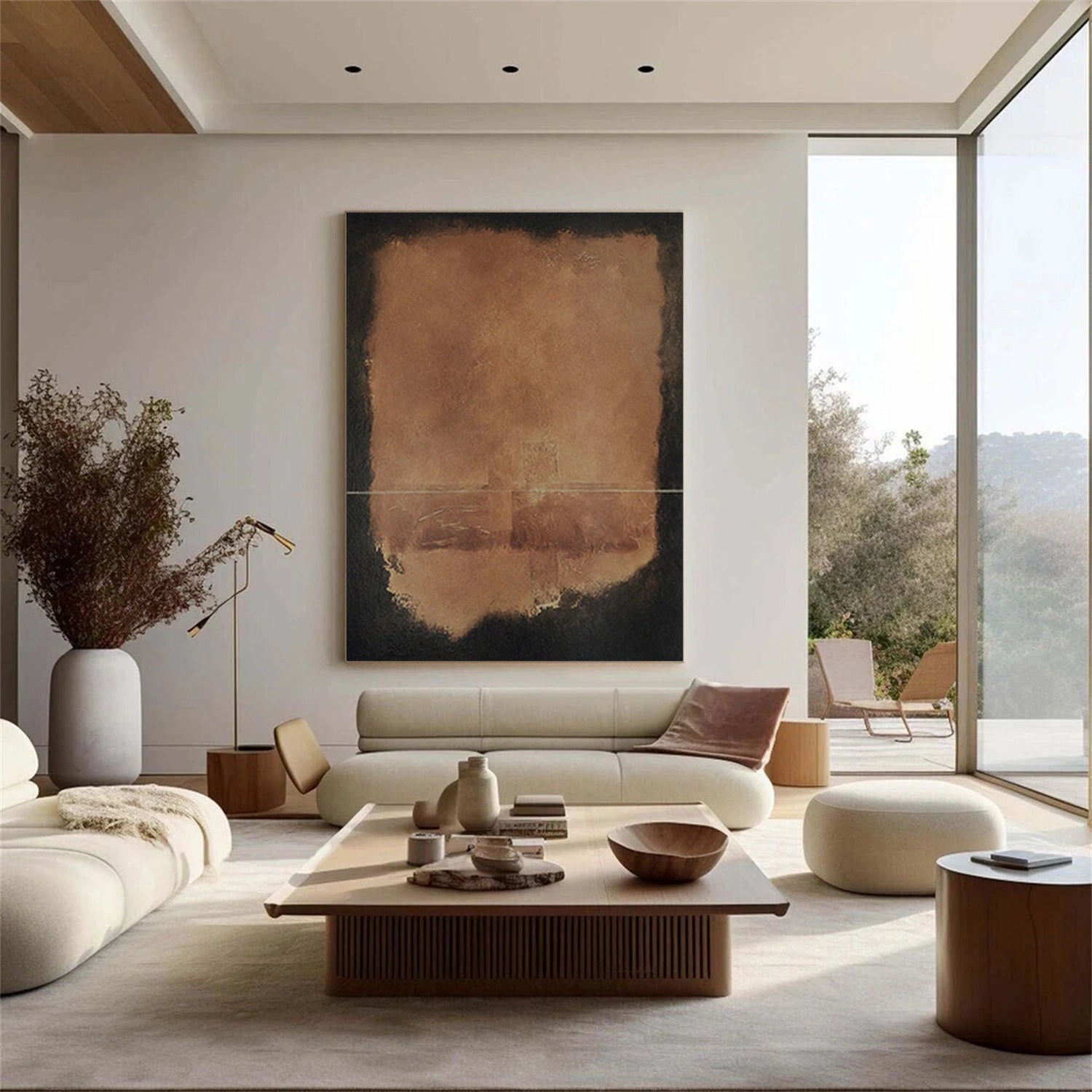 Brown and Black Wabi Sabi Wall Art #VS207