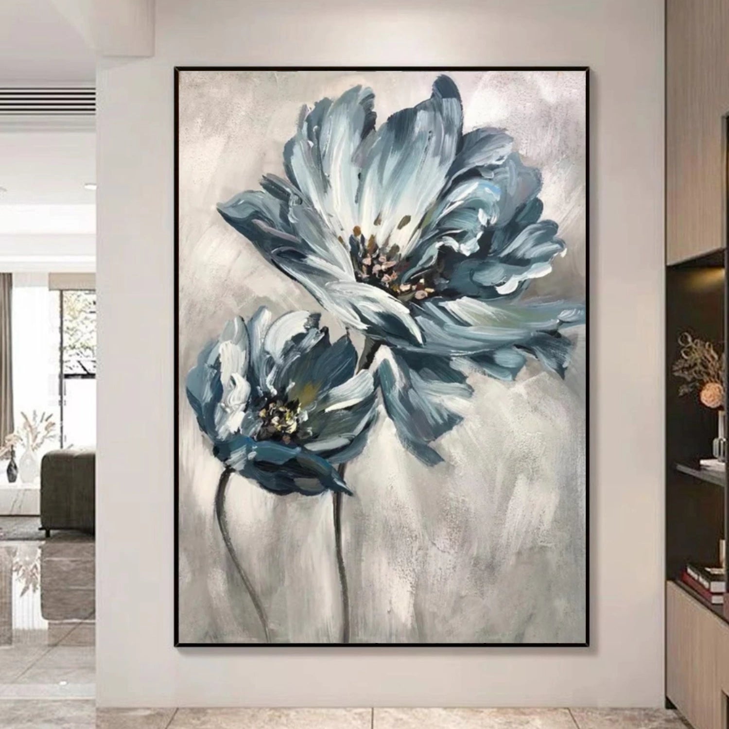 Minimalist Flower And Tree Canvas Art #MF120