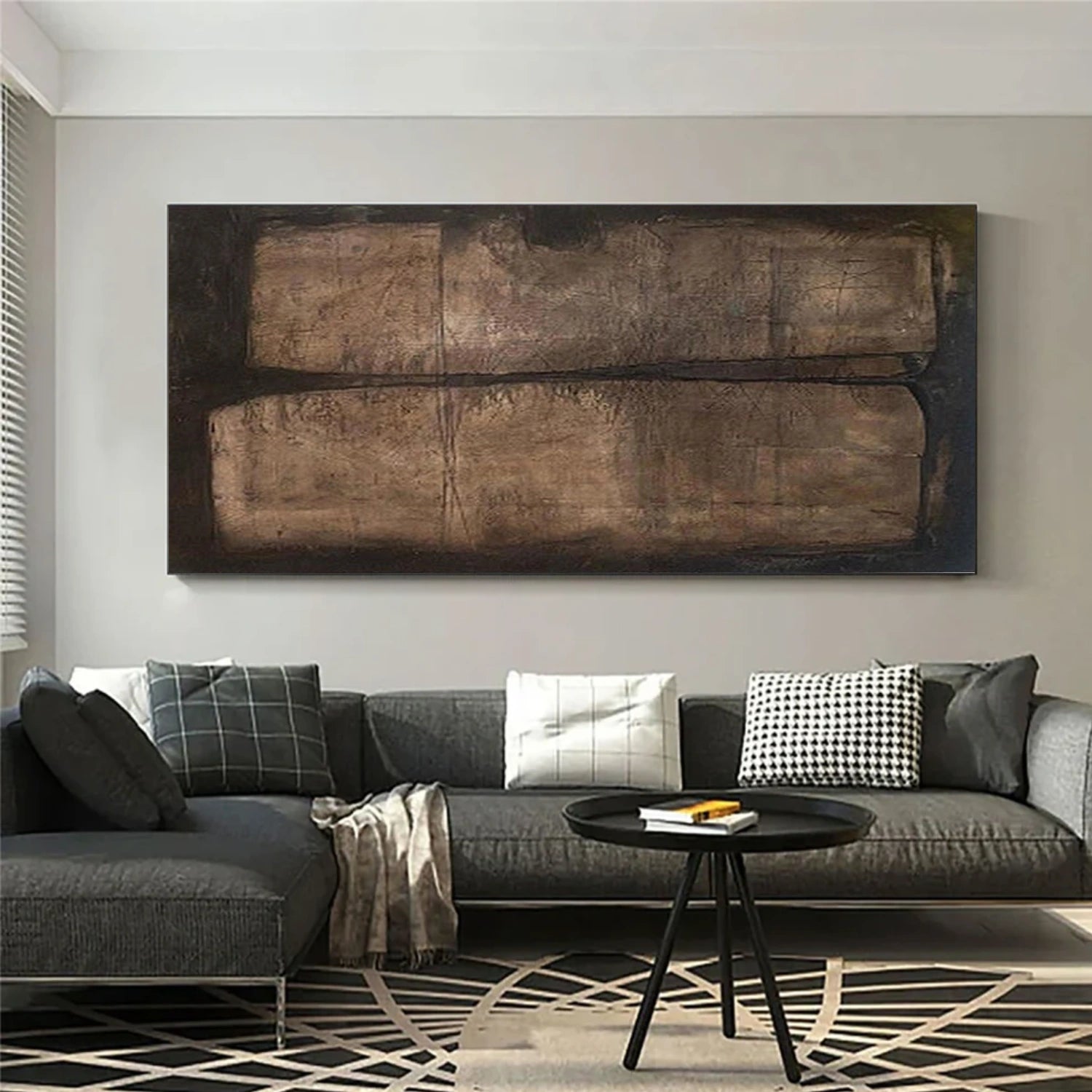 Brown and Black Wabi Sabi Wall Art #VS211