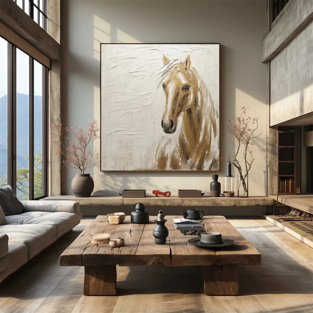 Abstract Animal Horse Canvas Art #DW006