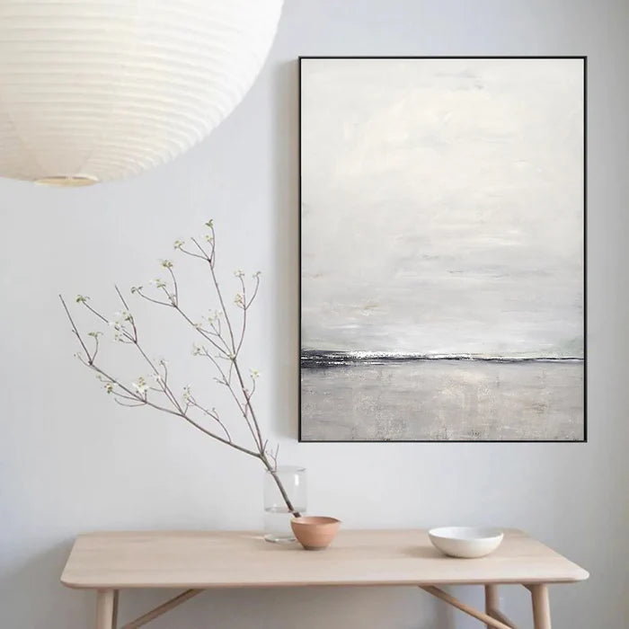 Minimalist Ocean And Sky Canvas Art #OC045