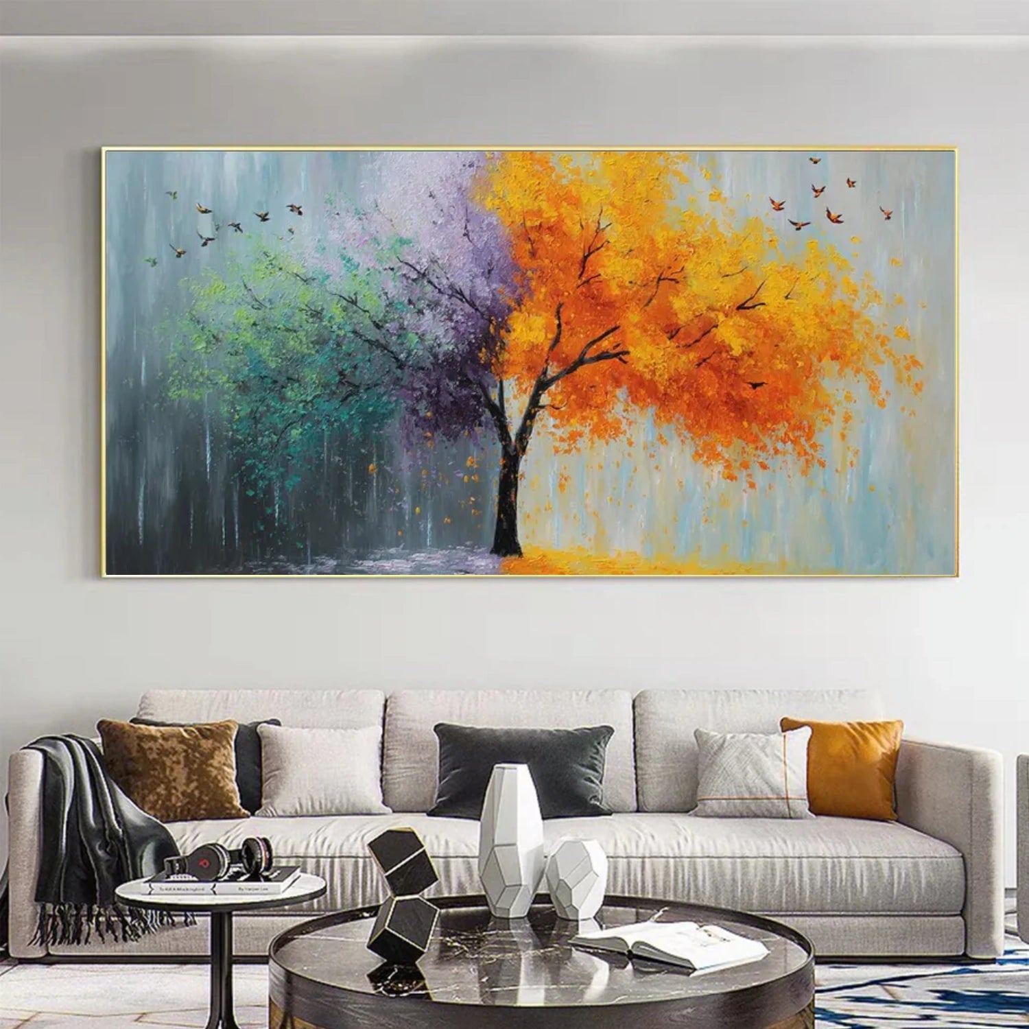 Abstract Flower And Tree Canvas Art  #MF158