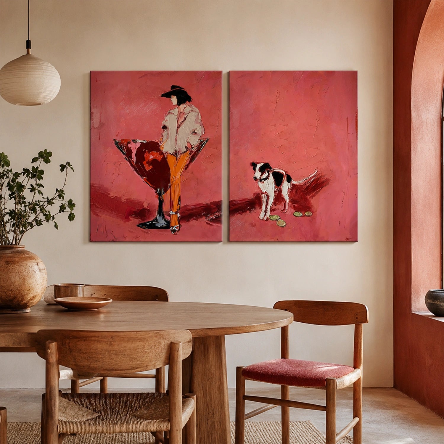 Western Figurative Art Set of 2 #AM107
