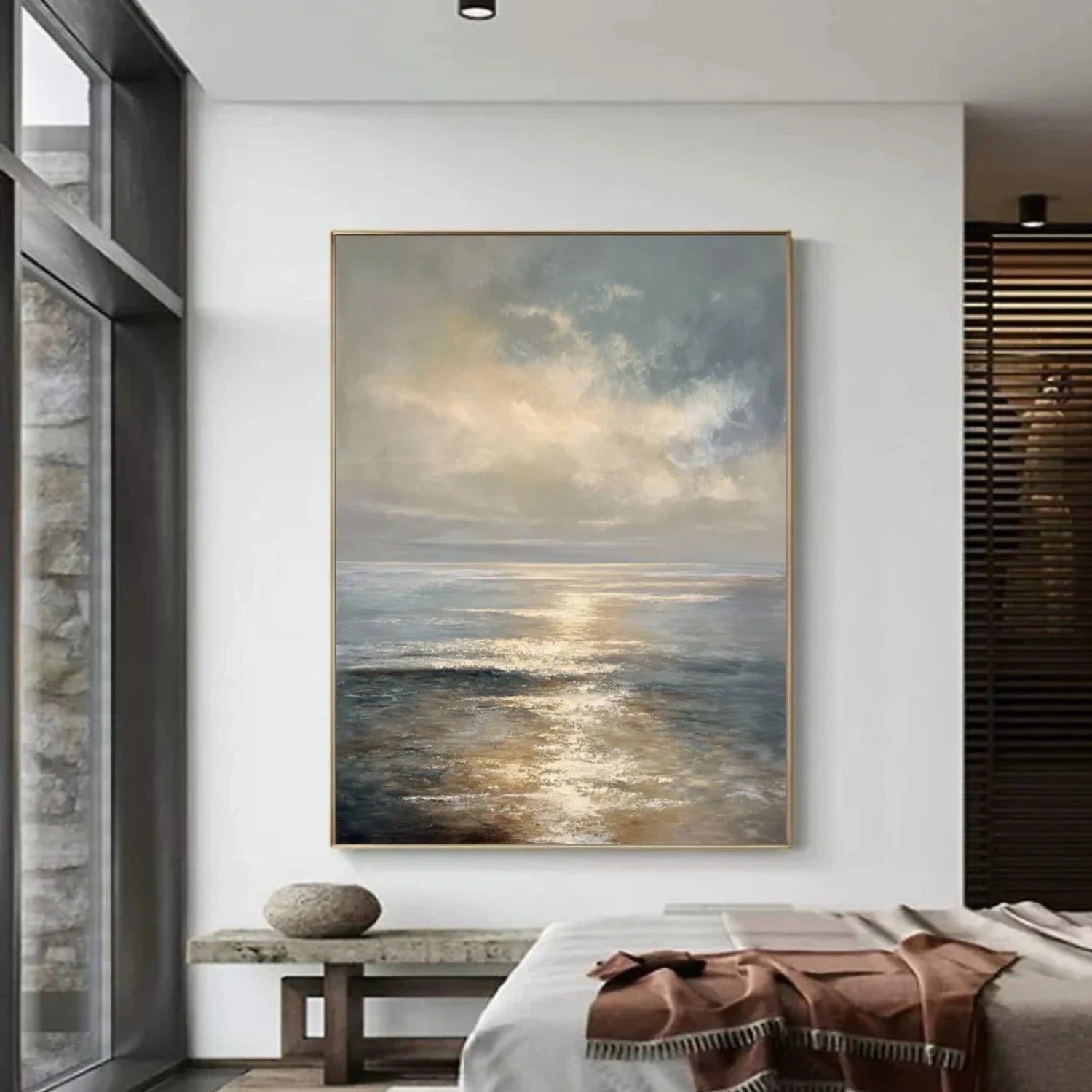 Abstract Ocean And Sky Canvas Art #OC101