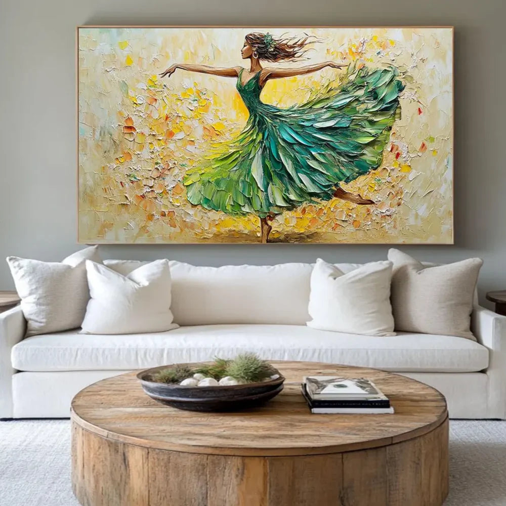 Colorful Abstract Portrait Textured Wall Art # LA021