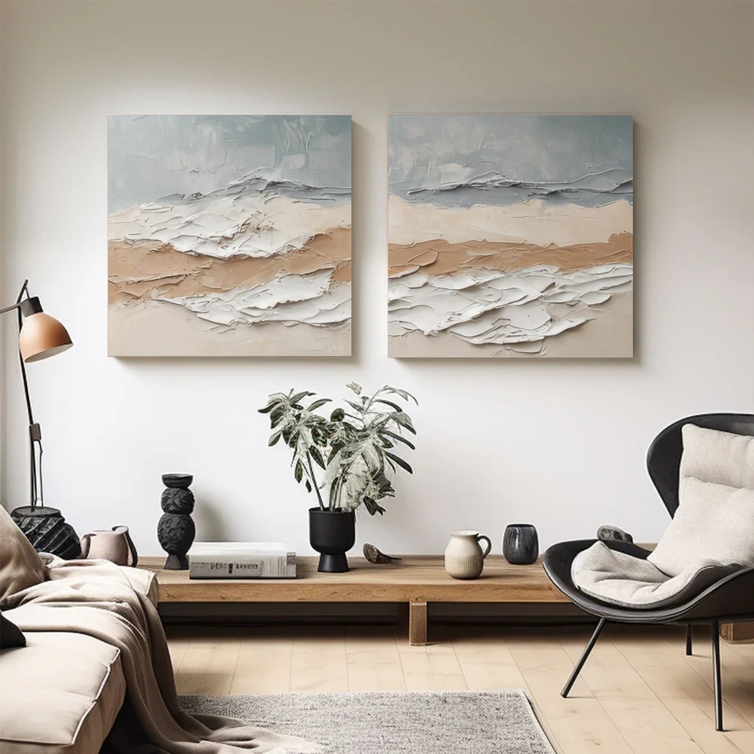 Abstract Textured Wall Art Set of 2#VA282