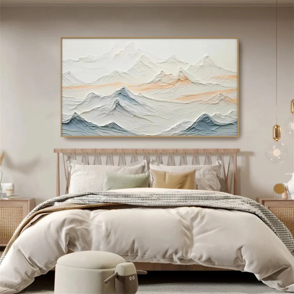 Minimalist Mountain Textured Canvas Art #BT029