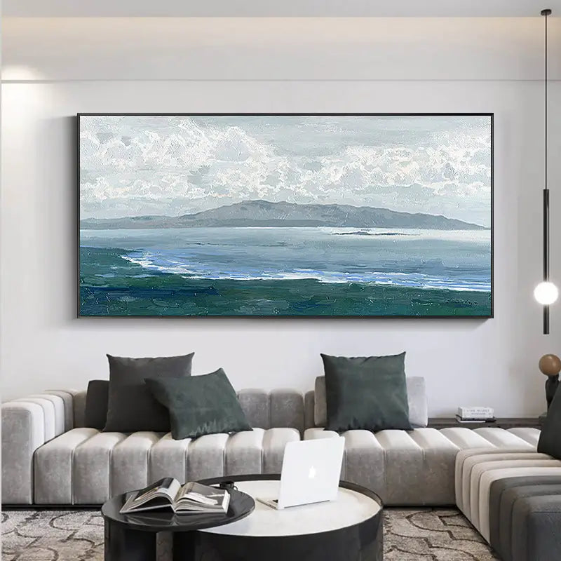 Abstract Ocean And Sky Canvas Art #OC064