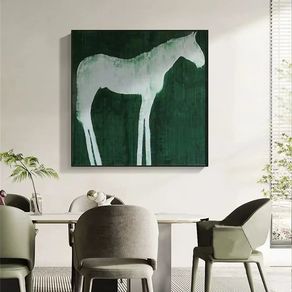 Abstract Animal Horse Canvas Art #DW048