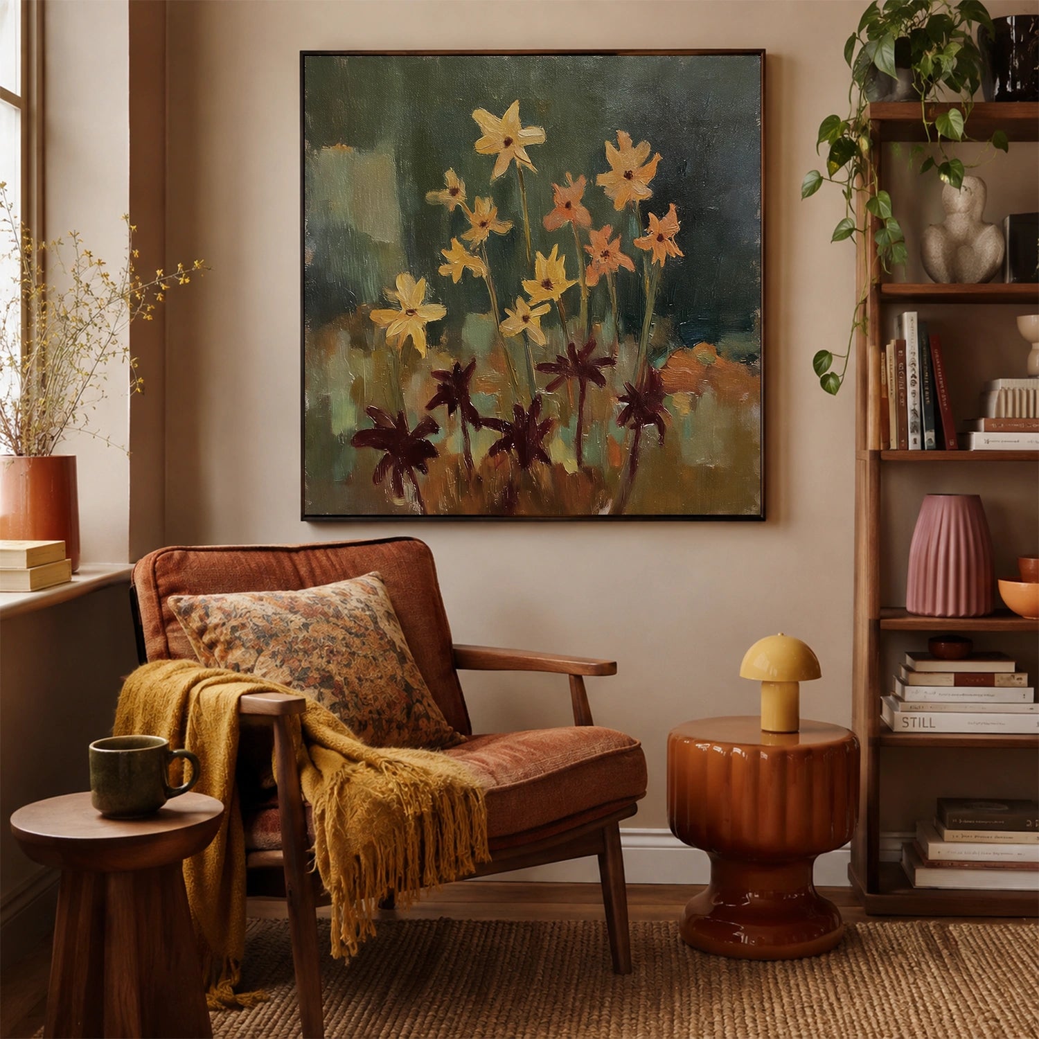 Abstract Flower Canvas Art #MF206
