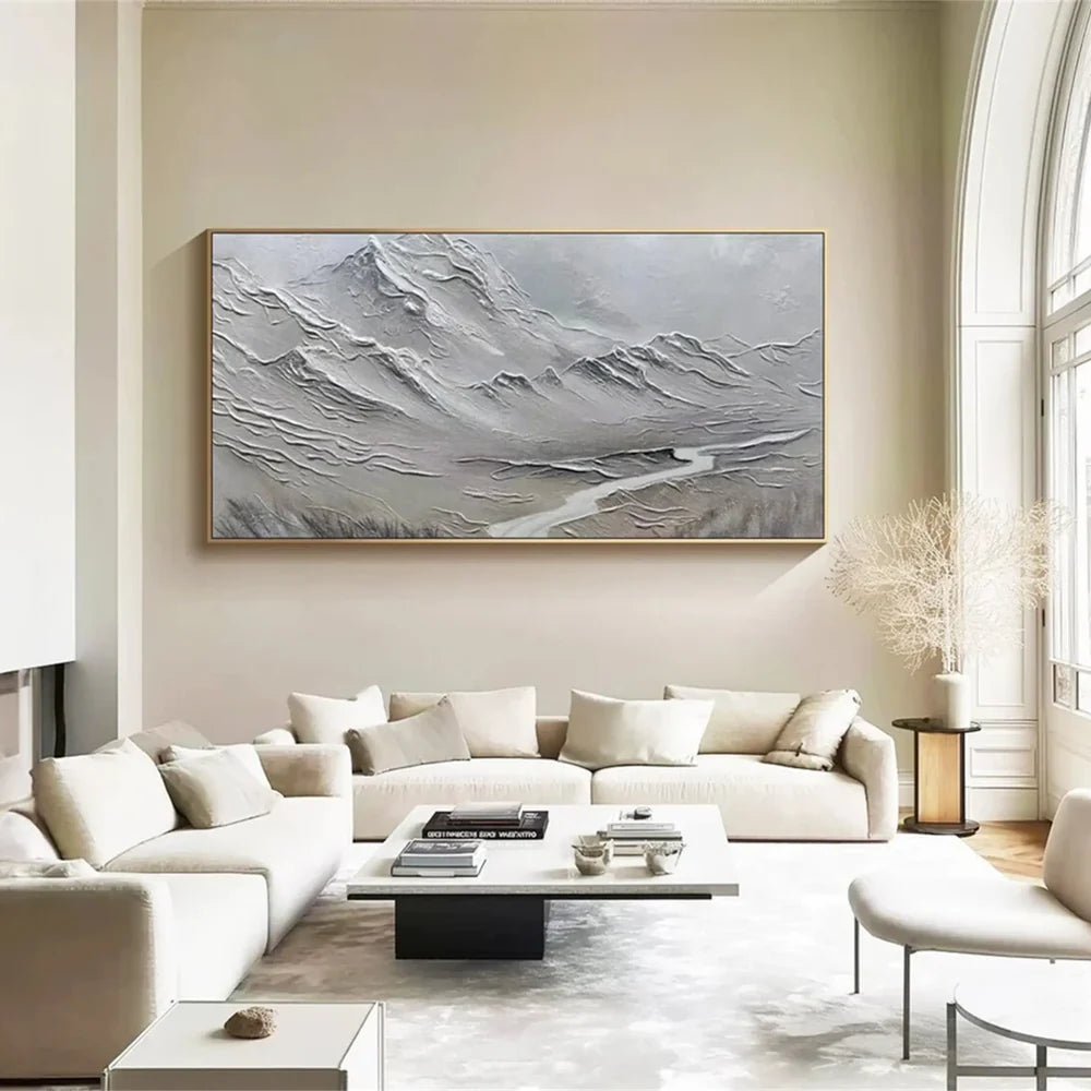 Abstract Mountain Textured Canvas Art #BT038