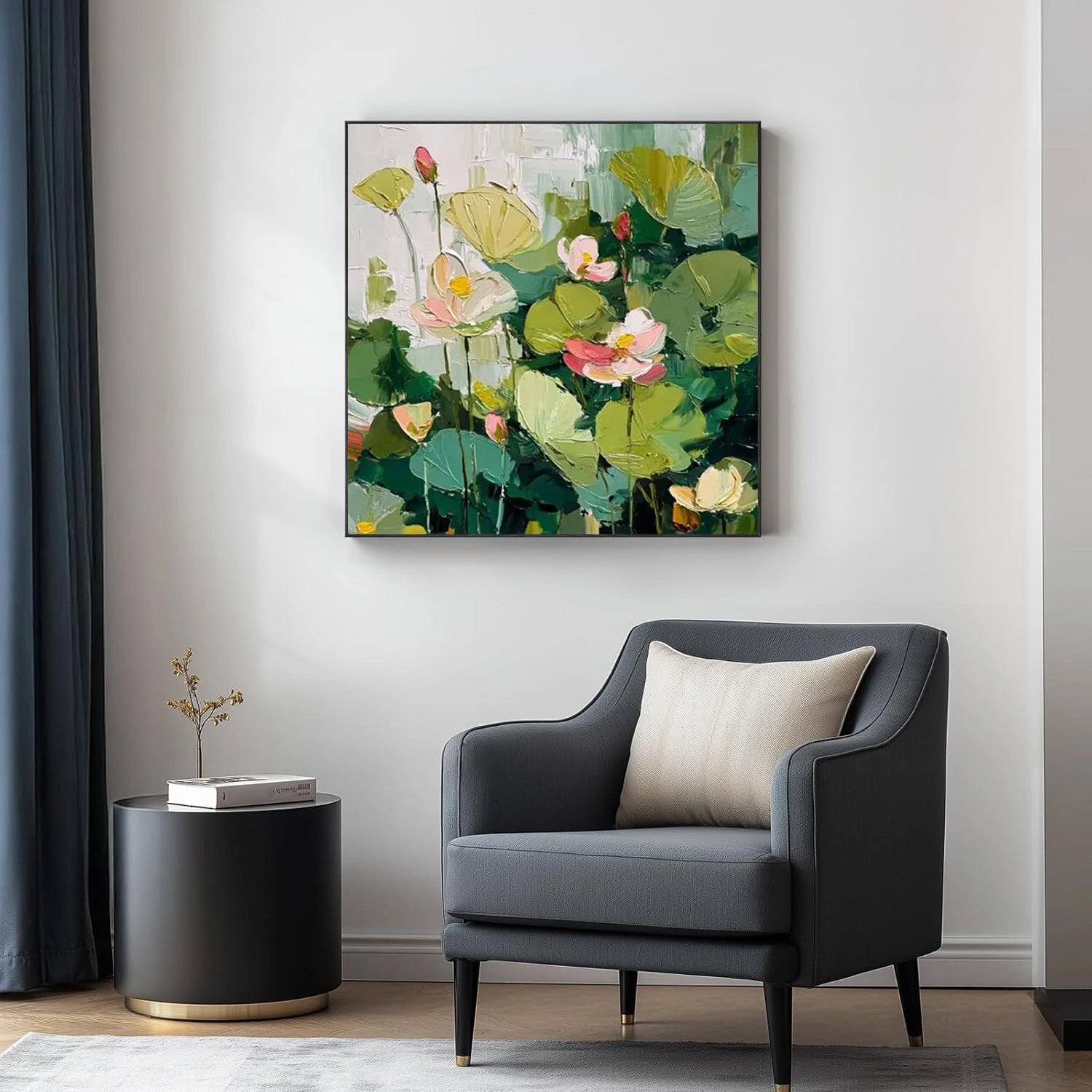 Abstract Flower And Tree Textured Canvas Art #MF130