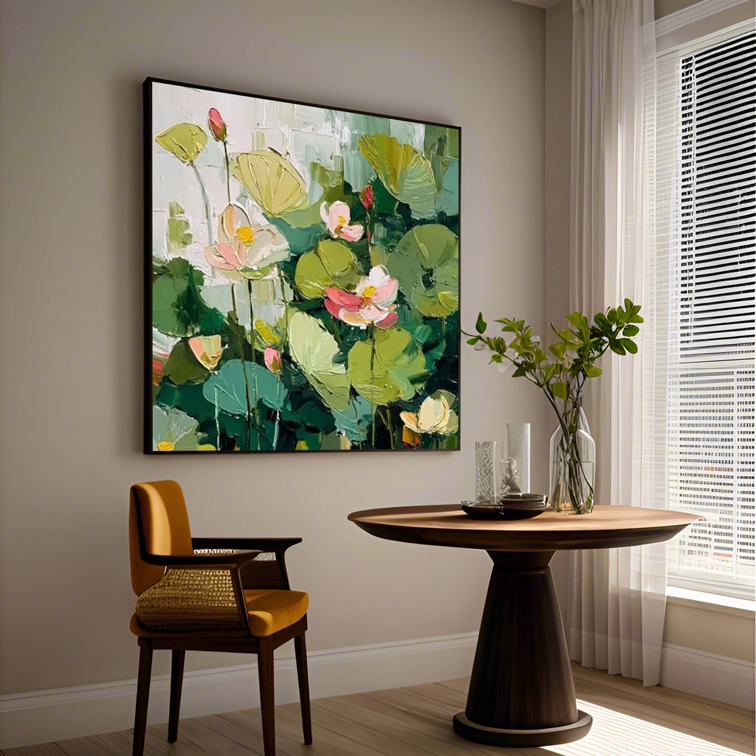 Abstract Flower And Tree Textured Canvas Art #MF130