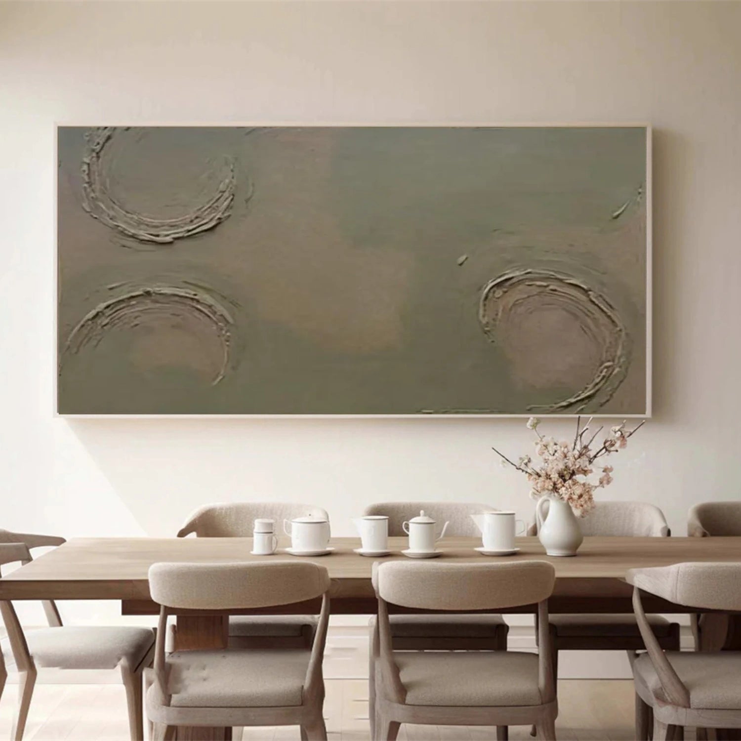 Green Minimalist Textured Canvas Art  #WM108