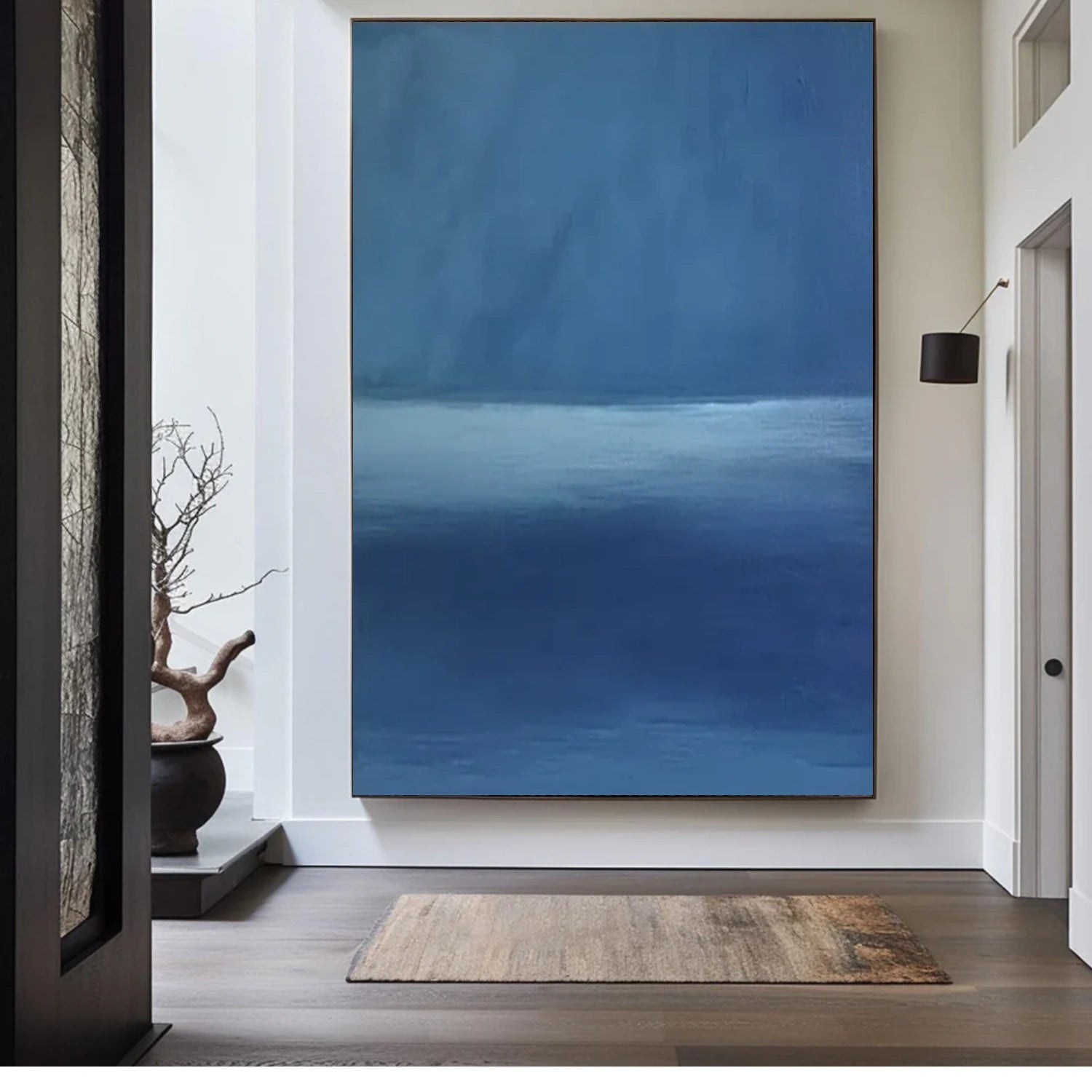 Blue Minimalist Canvas Art #WM096