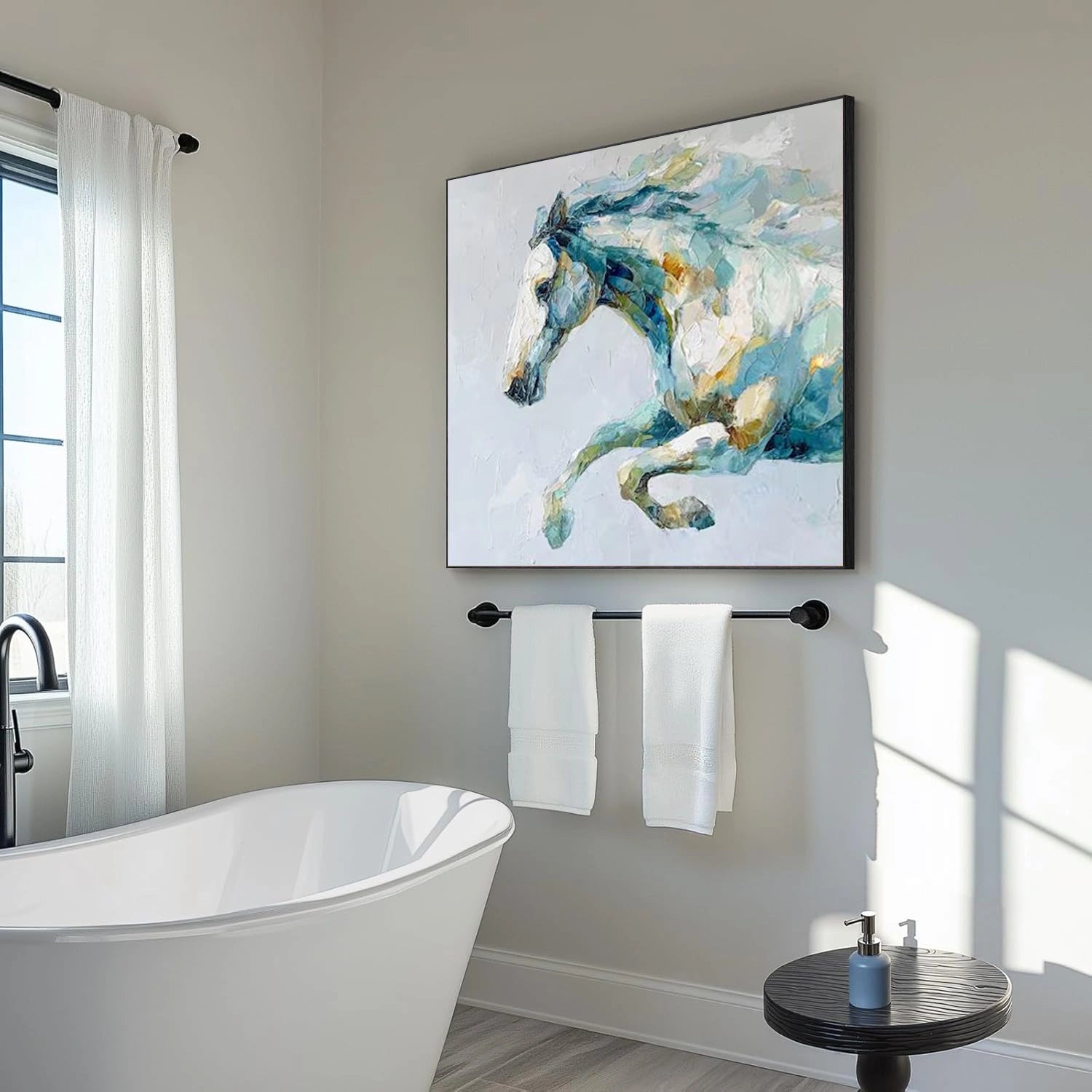 Abstract Animal Horse Canvas Art #DW107