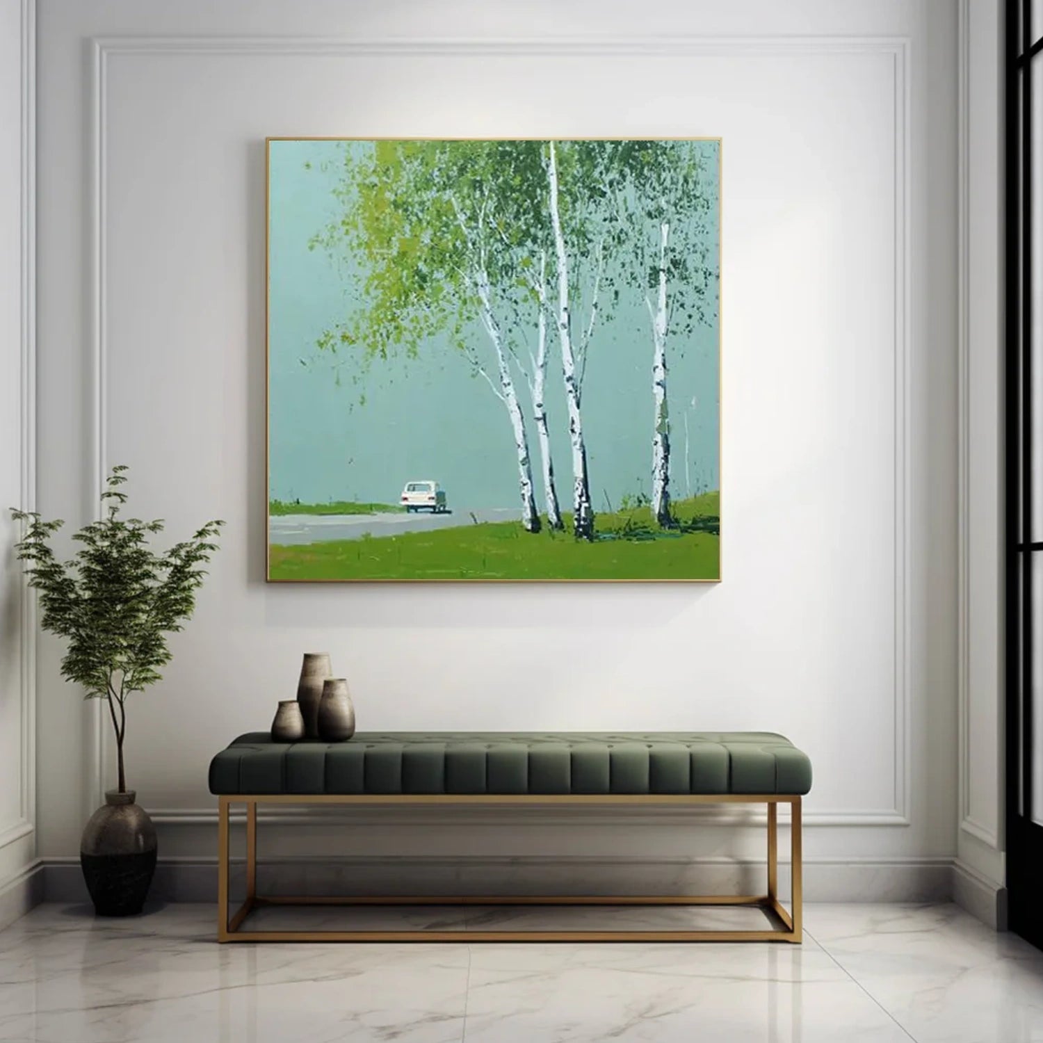 Abstract Flower And Tree Canvas Art #MF131