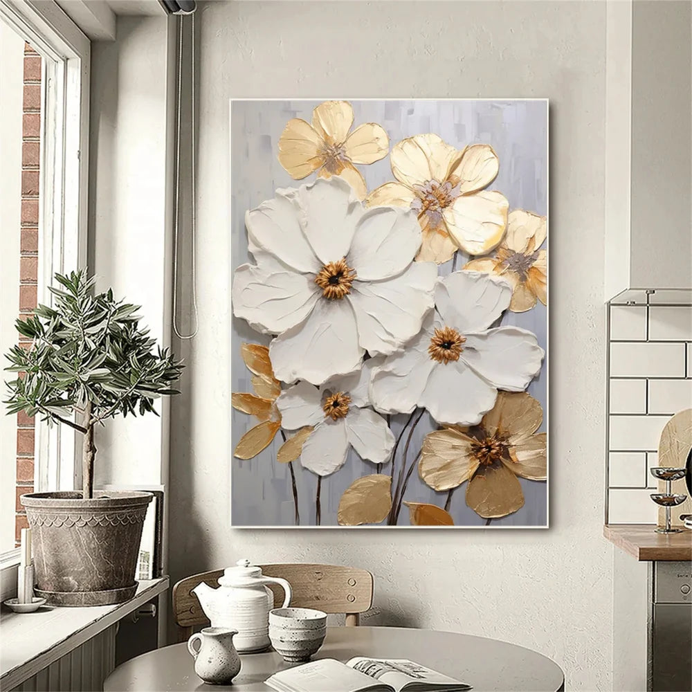 Abstract Flower And Tree Textured Canvas Art #MF012