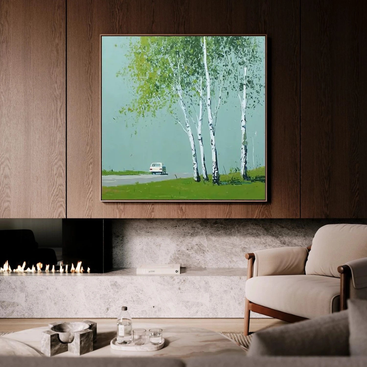 Abstract Flower And Tree Canvas Art #MF131