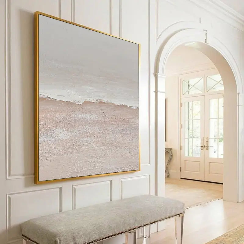 Minimalist Ocean And Sky Textured Canvas Art #OC050