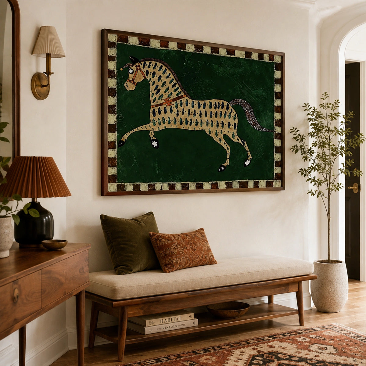 Abstract Animal Horse Canvas Art #DW159