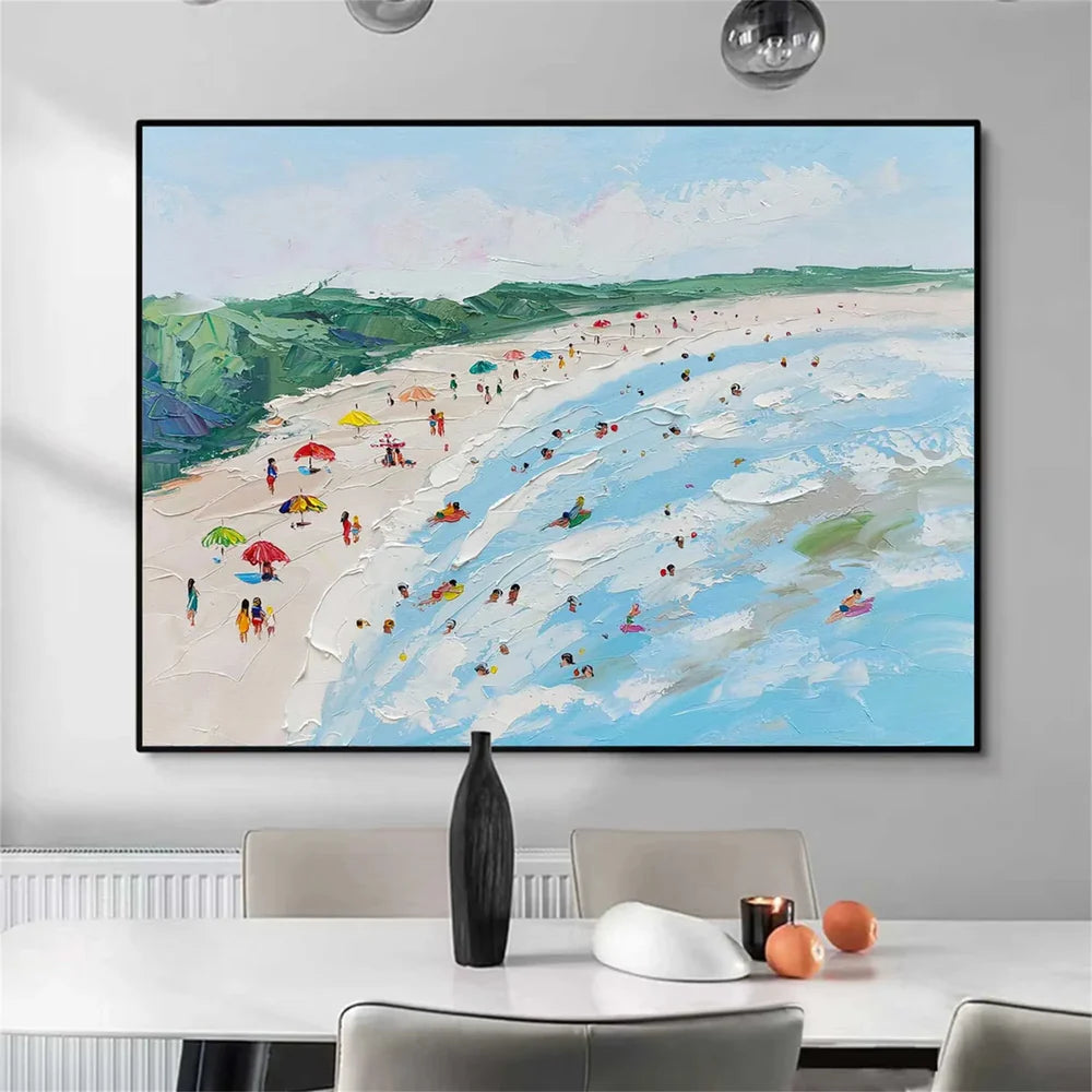 Swimming Sport Textured Canvas Painting #PB029