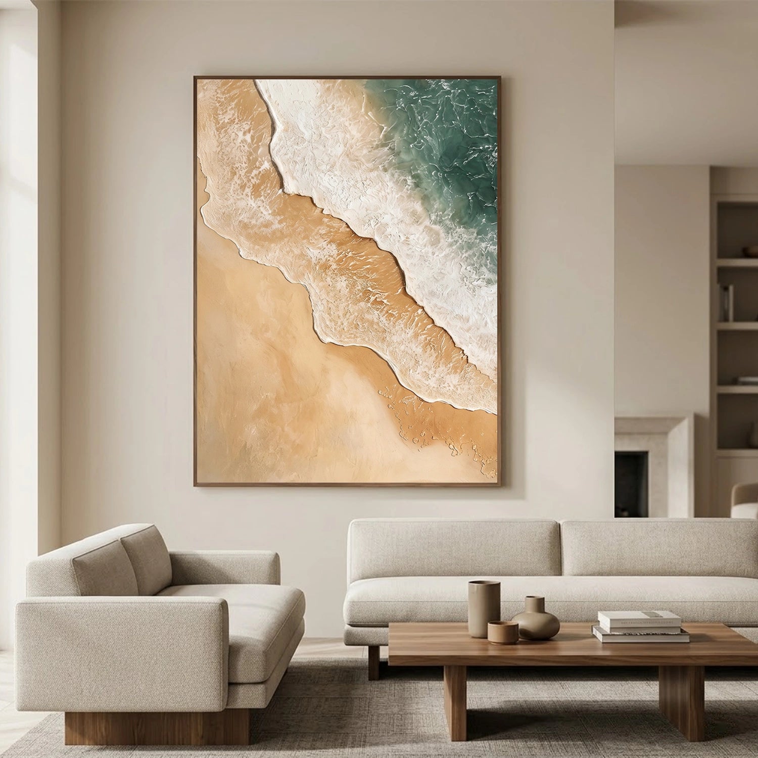 Abstract Ocean And Sky Canvas Art #OC189