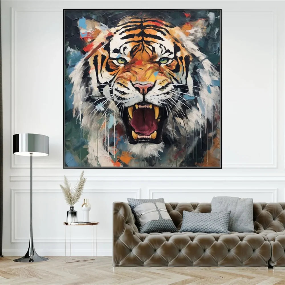 Colorful Abstract Animal Canvas Art #DW073