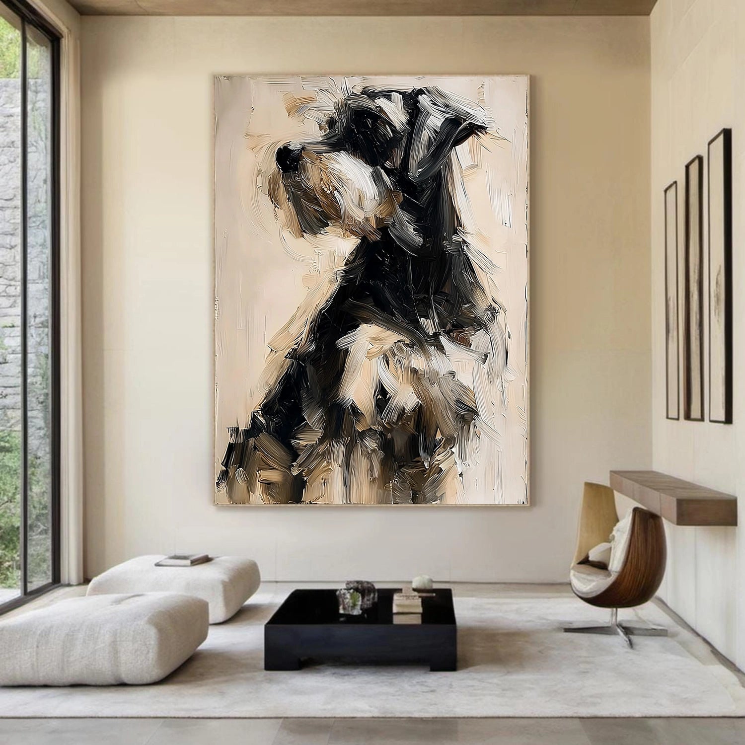 Abstract Animal Dog Canvas Art #DW134