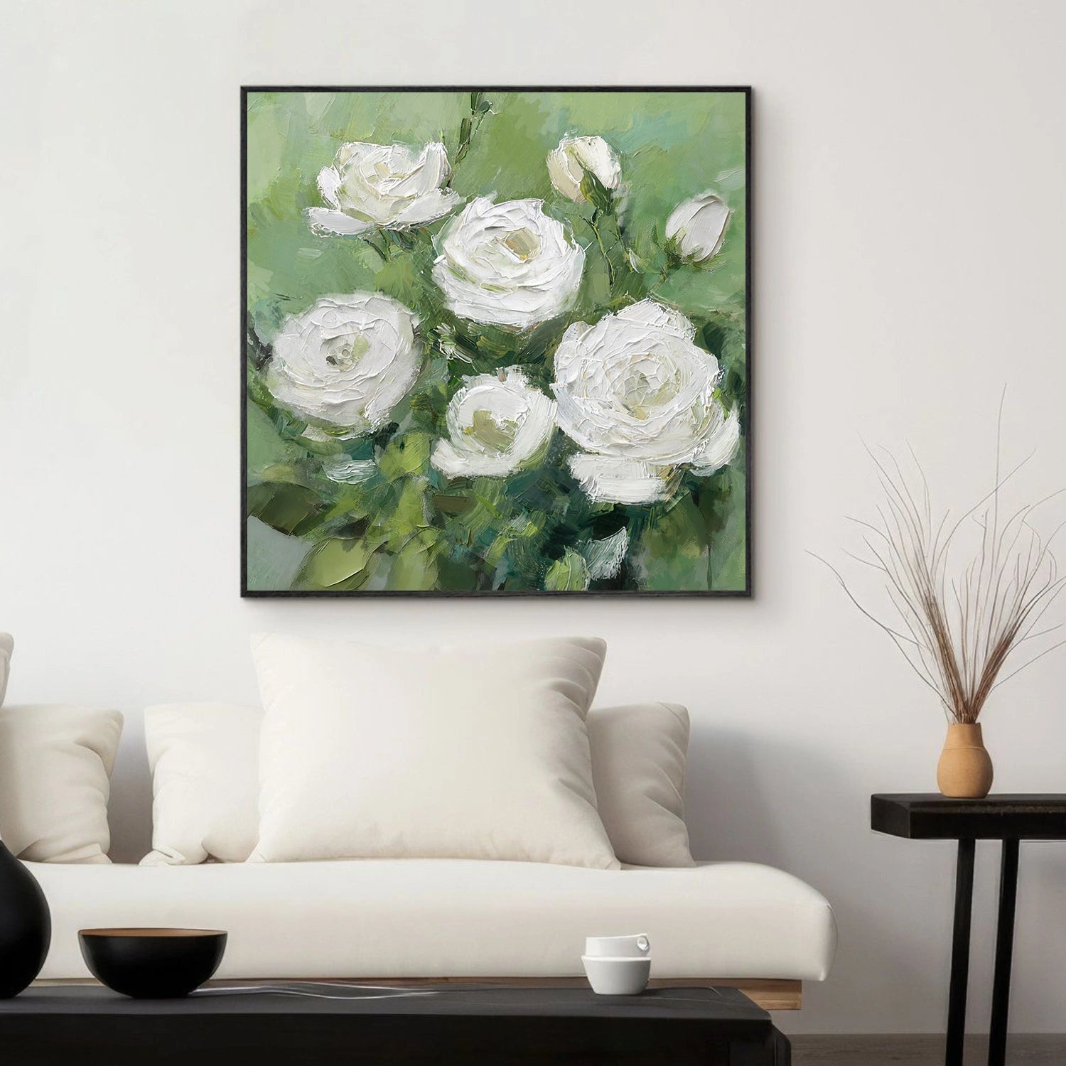 Abstract Flower And Tree Textured Canvas Art #MF167