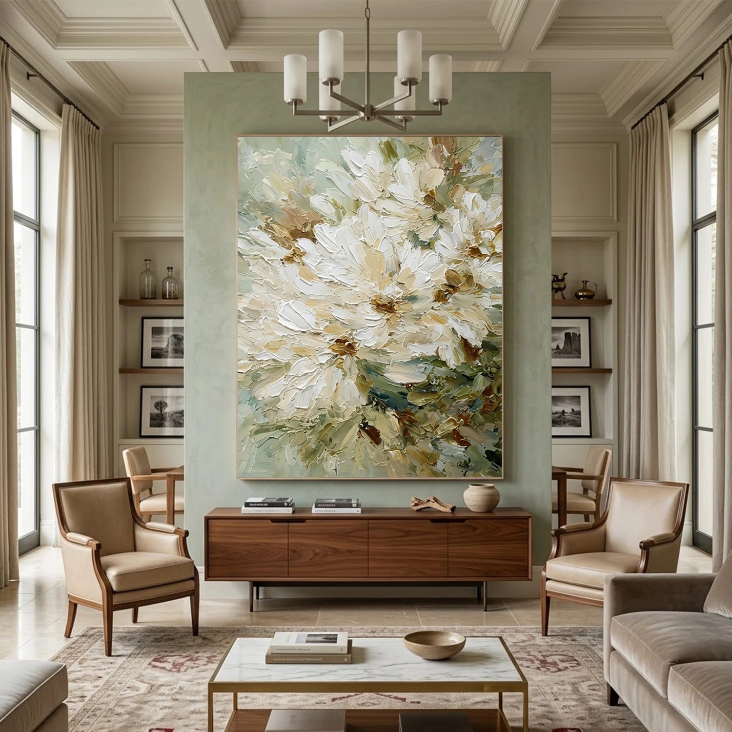 Abstract Flower And Tree Canvas Art #MF195