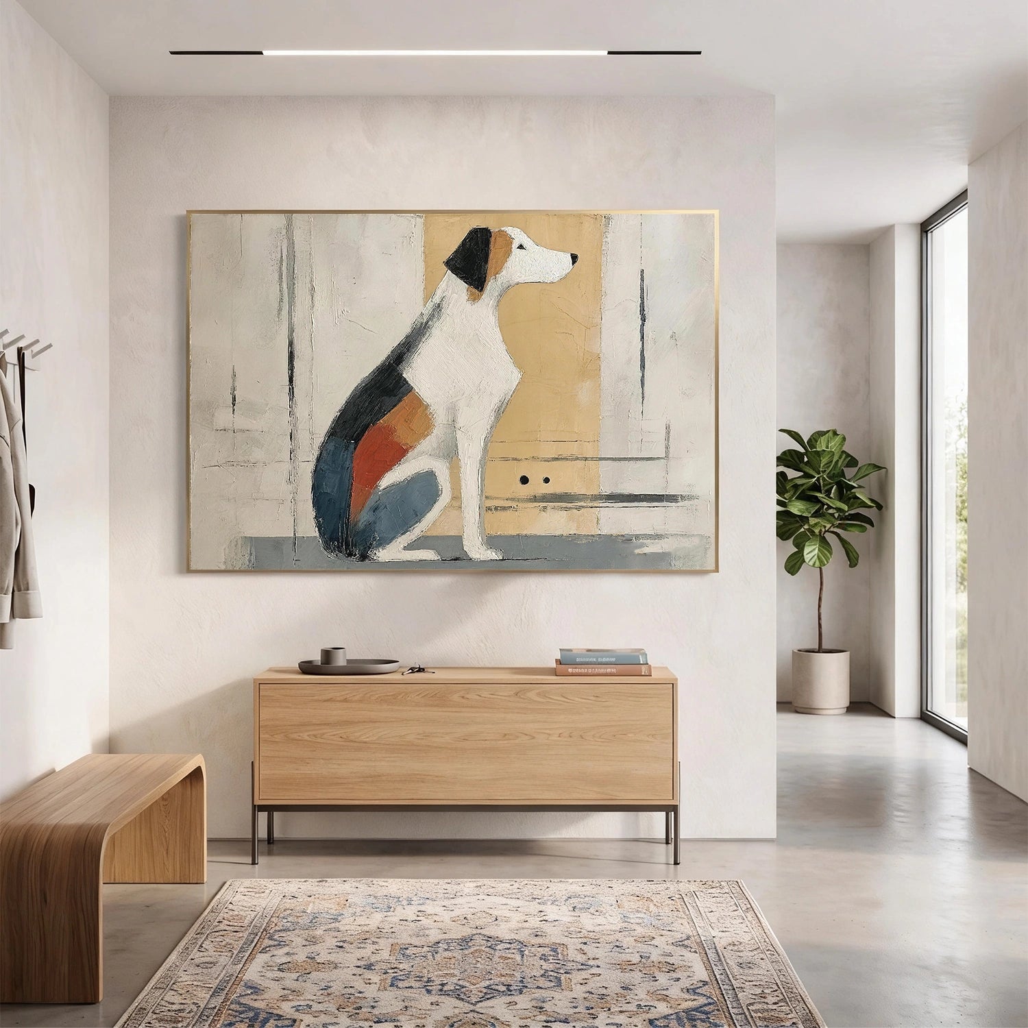 Abstract Animal Dog Canvas Art #DW148