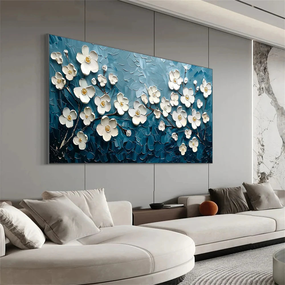 Abstract Flower And Tree Textured Canvas Art #MF028