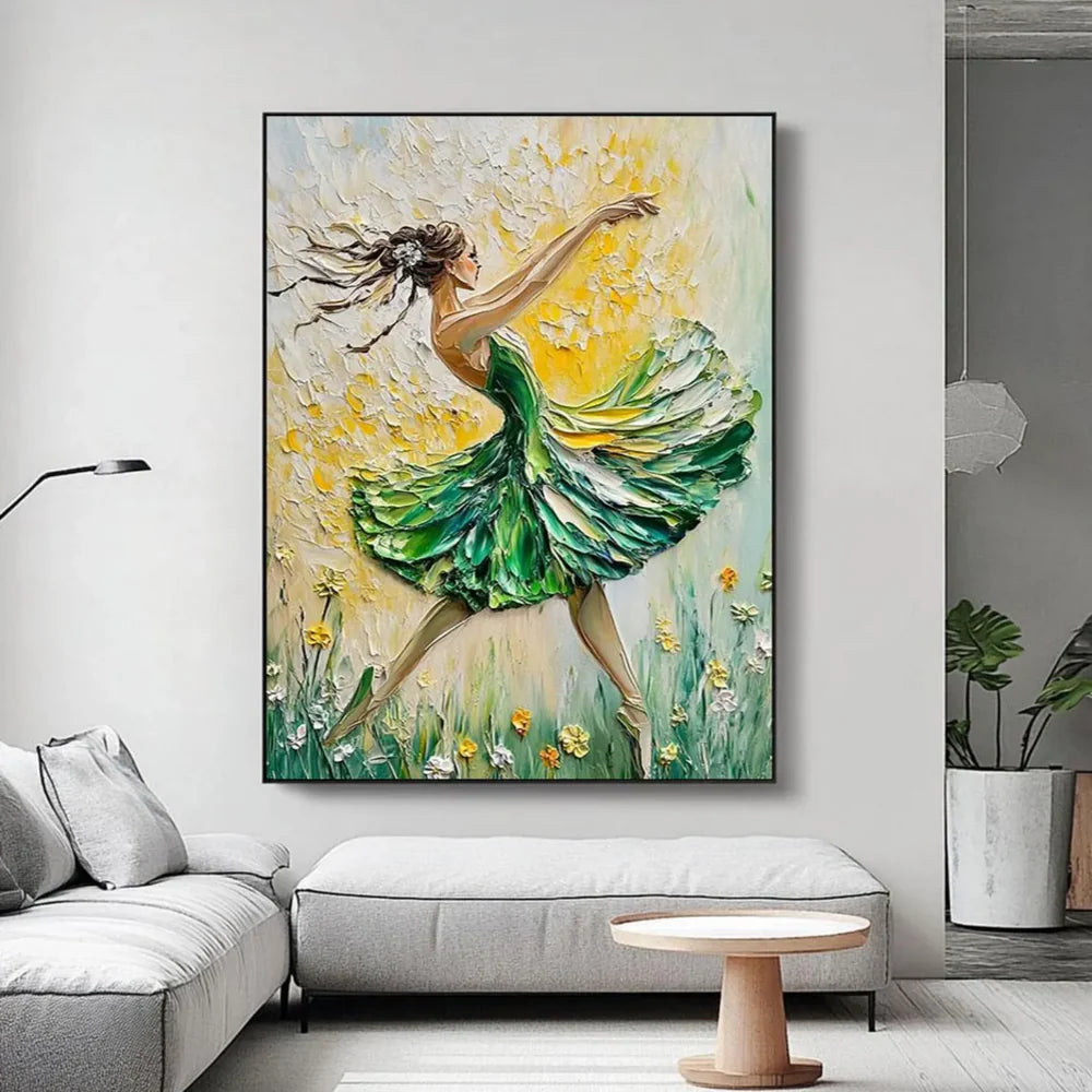Colorful Abstract Portrait Textured Wall Art # LA019