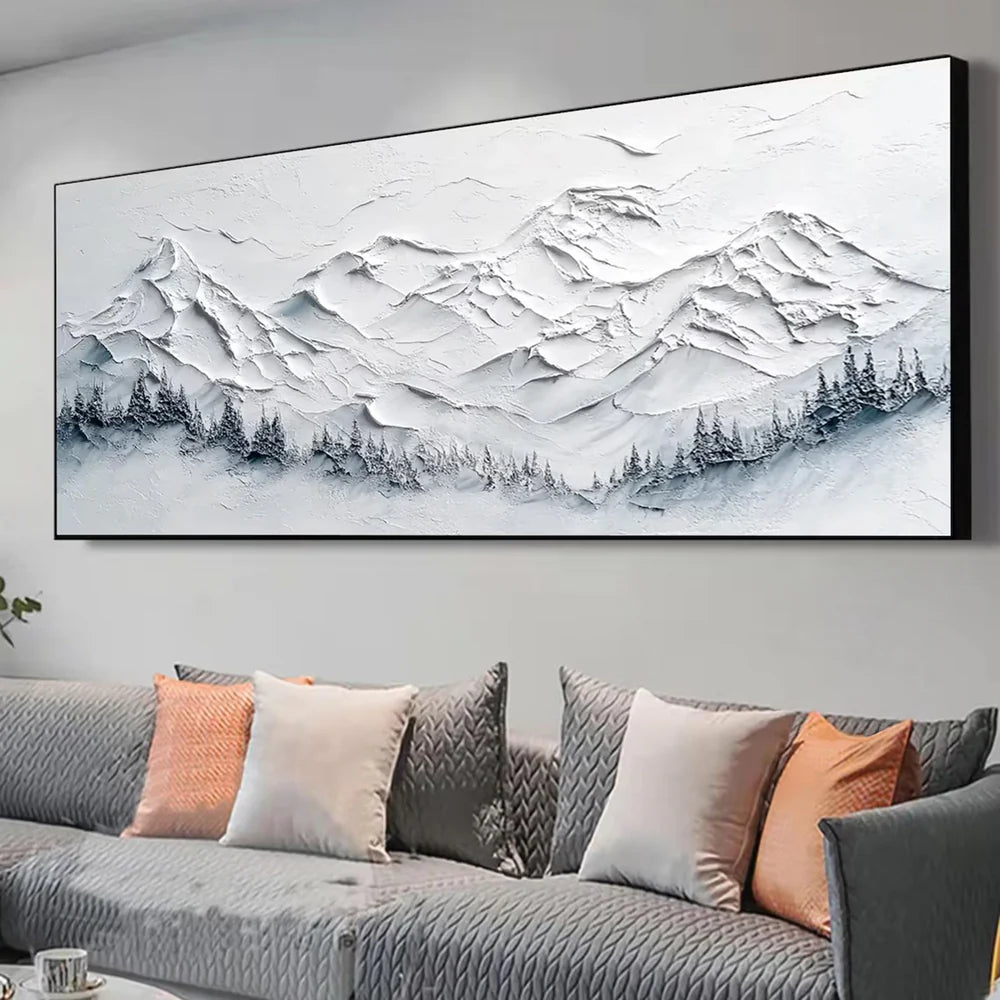 Abstract Mountain Textured Canvas Art #BT035