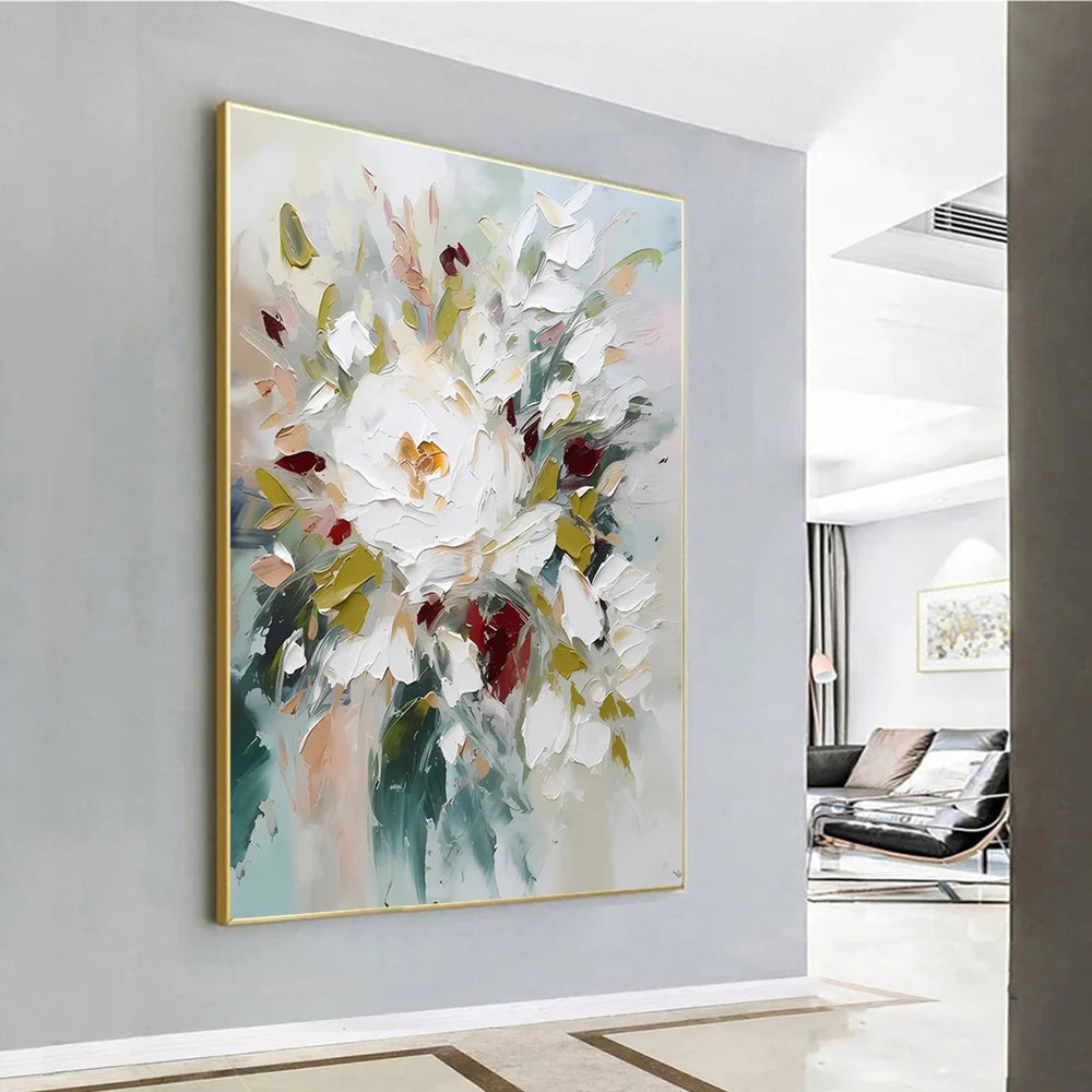 Colorful Abstract Flower And Tree Canvas Art #MF047