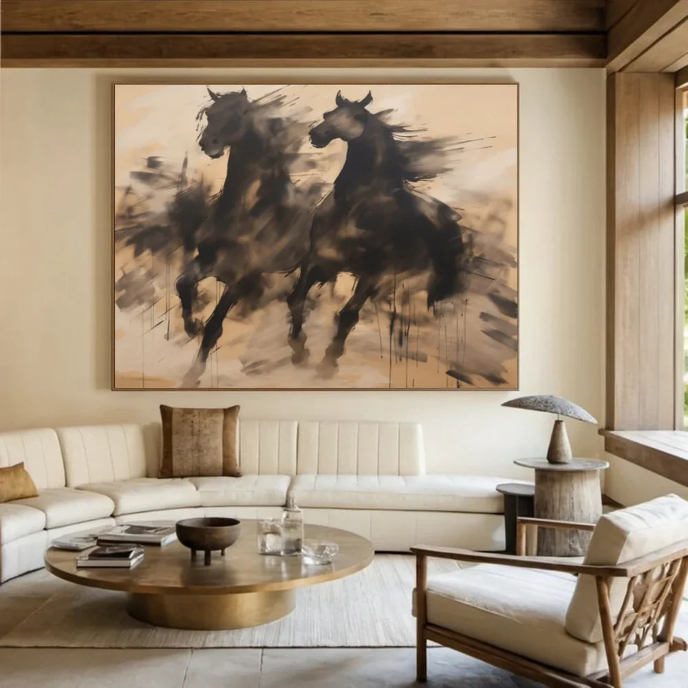 Abstract Animal Horse Canvas Art #DW051