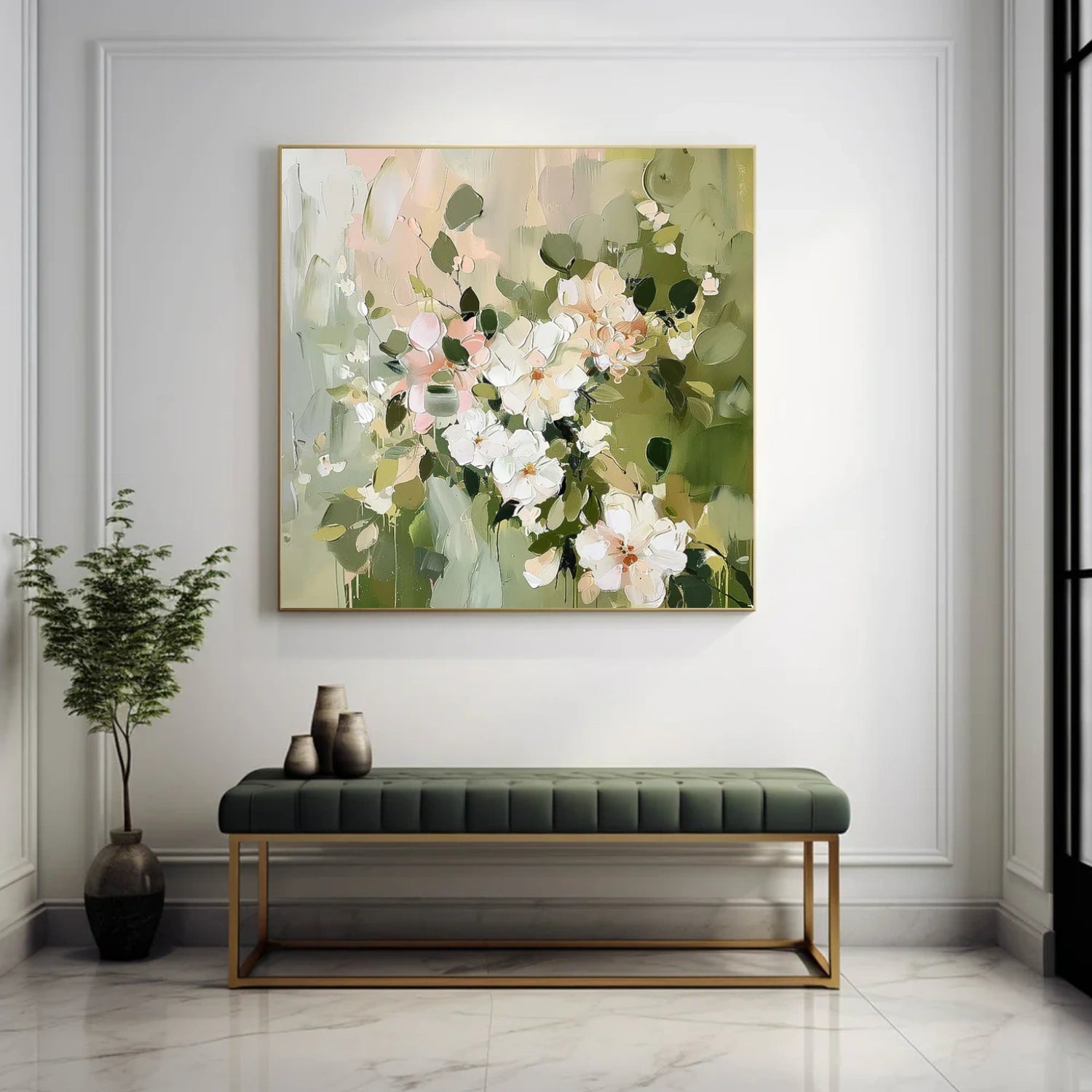Abstract Flower And Tree Canvas Art  #MF155