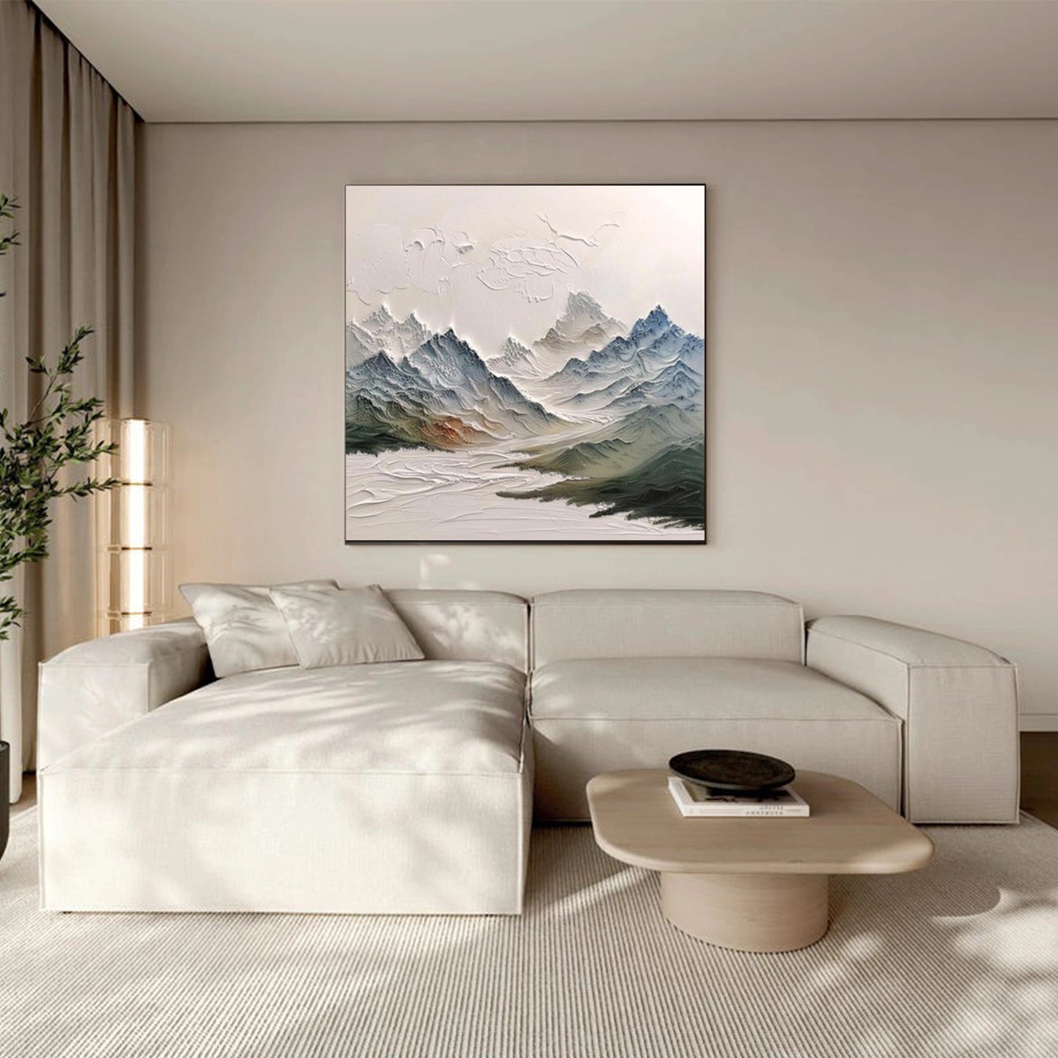 Abstract Mountain Textured Canvas Art #BT091