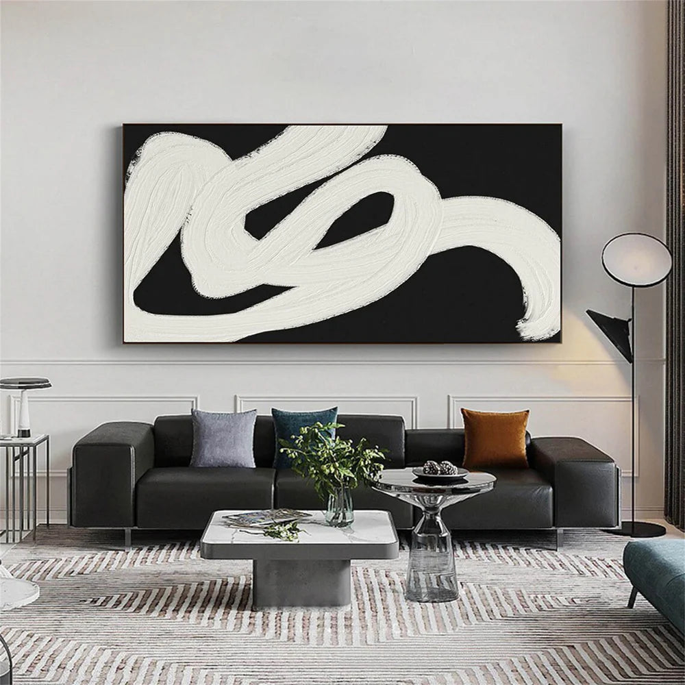 Black and White Minimalist Canvas Art #WZ051