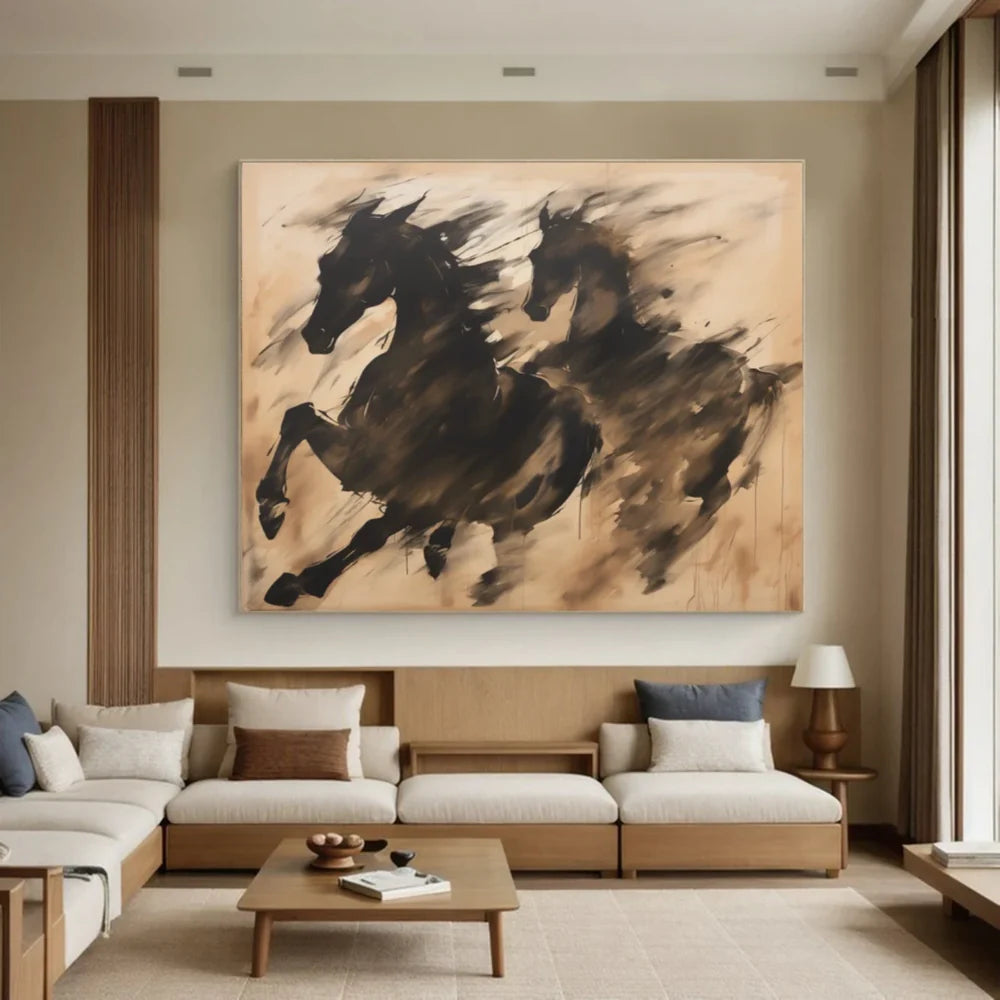 Abstract Animal Horse Canvas Art #DW052