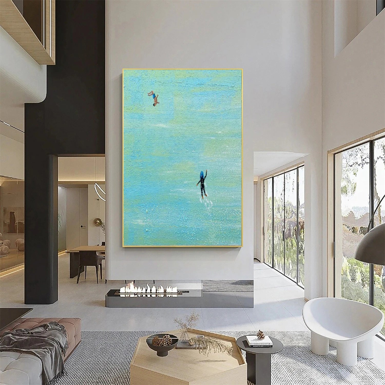 Swimming Sport Canvas Painting #PB076